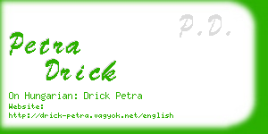 petra drick business card